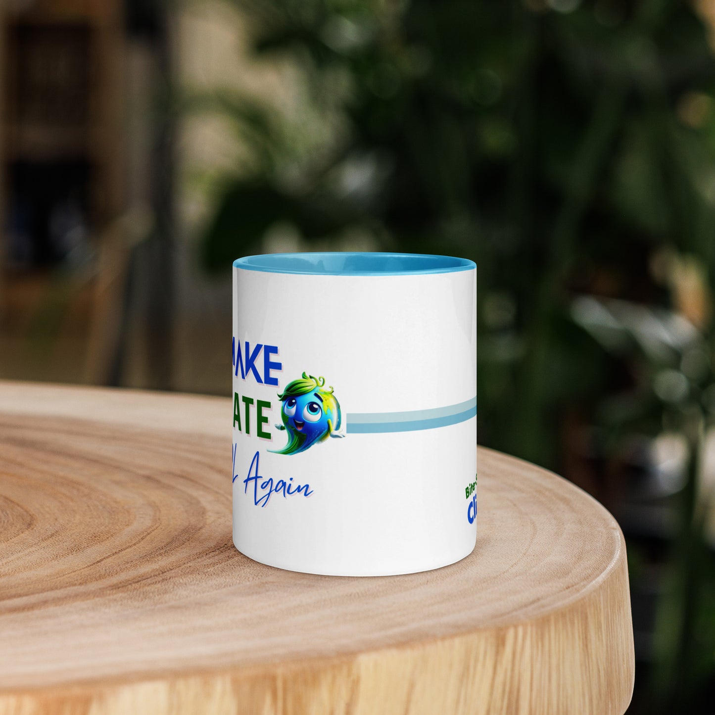"Let's Make Climate Cool Again" Color Inside Mug - Bite-Size Climate Tech Edition