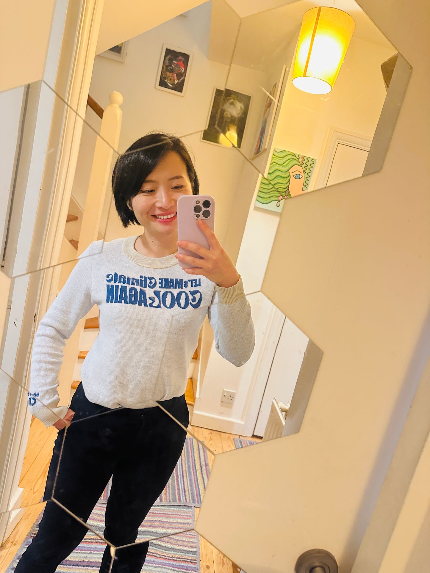 Statement Knitted crew neck sweater - The Best Conversation Starter
