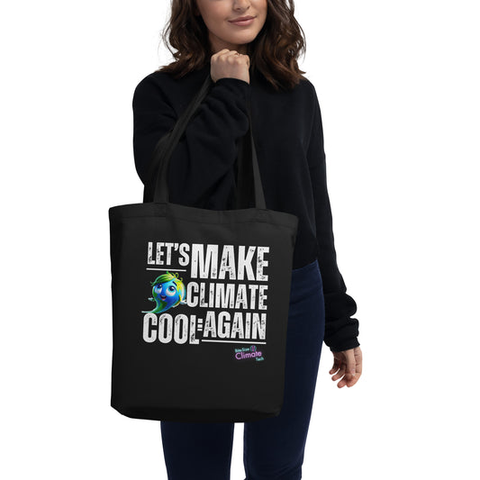 "Let's Make Climate Cool Again" Eco Tote Bag - Bite-Size Climate Tech Edition
