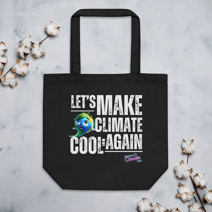 "Let's Make Climate Cool Again" Eco Tote Bag - Bite-Size Climate Tech Edition