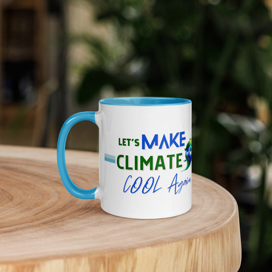 "Let's Make Climate Cool Again" Color Inside Mug - Bite-Size Climate Tech Edition