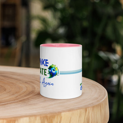 "Let's Make Climate Cool Again" Color Inside Mug - Bite-Size Climate Tech Edition